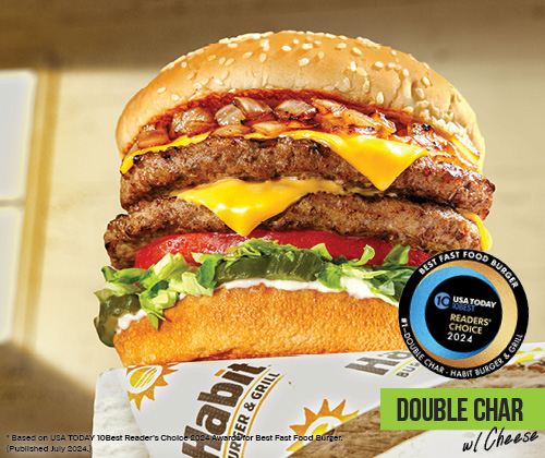 Double Char - Best fast food burger, USA Today Readers' Choice 2024