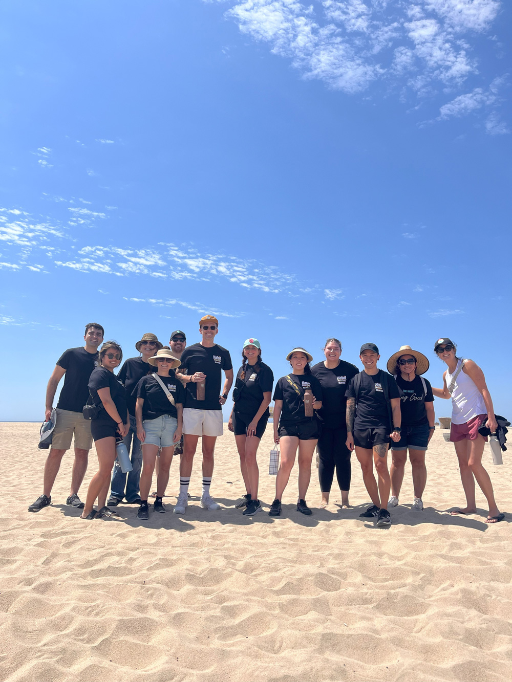 Group shot of Surfrider beach cleanup crew.